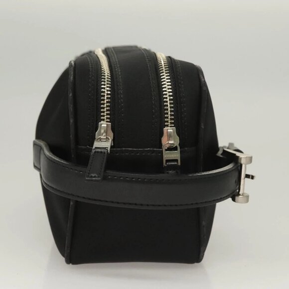 BURBERRY Clutch Bag Nylon Black Silver Auth bs27160 - Picture 4 of 16